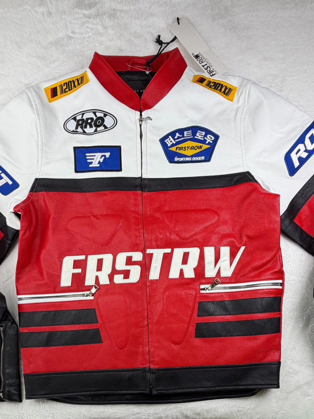 FRSTRW Red & White Racing Bomber Jacket